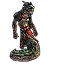 Miniature Naga Raincaller with a coiled green tail in Guild Wars 1