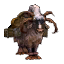 Miniature Yakkington with shaggy brown fur and curved horns in Guild Wars 1