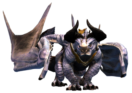 Grey Skyscale dragon mount with raised wings in Guild Wars 2