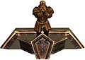 Deldrimor title monument with a dwarf statue in Guild Wars 1