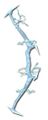 Pale blue Storm Bow with a lightning-like design from Guild Wars 1