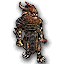 Miniature Charr Shaman with horns and ornate armor in Guild Wars 1