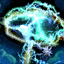 Mjolnir hammer icon surrounded by bright blue lightning in Guild Wars 1