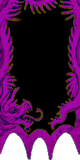 Black guild cape with a purple ornamental trim in Guild Wars 1