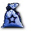 Blue Wintersday Grab Bag with a white star emblem from Guild Wars 1